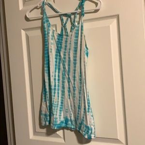 Tie dye straps back tank